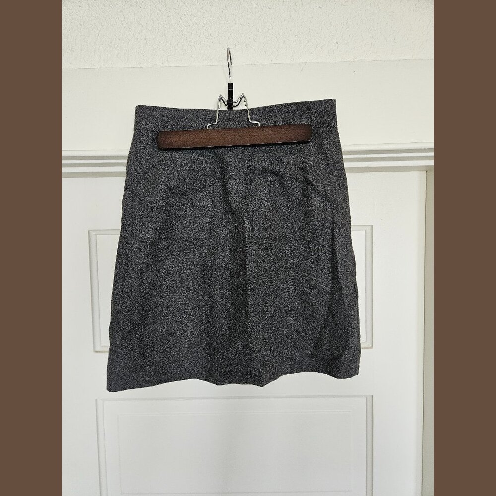 ModCloth Grey Wool Pencil Skirt